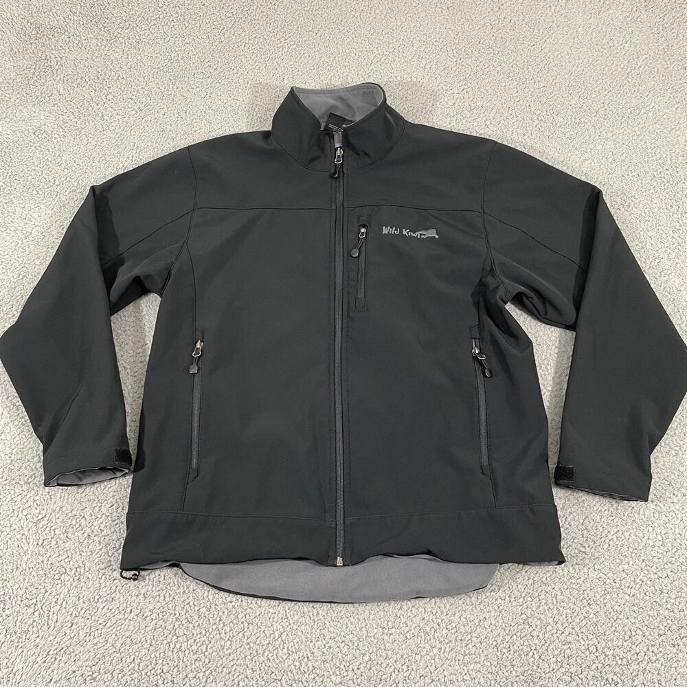 Wild Kiwi Jacket Men S Black Softshell Gorpcore Outdoor Full‎ Zip
